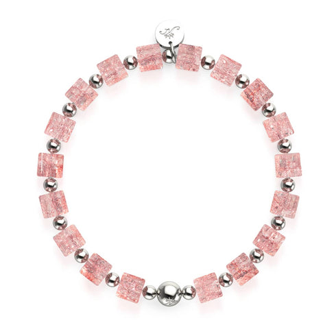 Granité à la fraise | Verre à paillettes | Bracelet en sucre